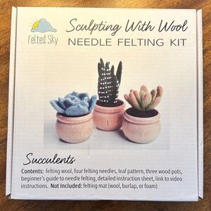 Felted Sky Succulents Needle Felting Kit